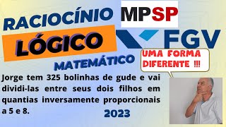 FGV 2023 RACIOCÃNIO LÃ“GICO MATEMÃTICO MP SP ANALISTA DE PROMOTORIA I ASSISTENTE SOCIAL QUESTÃƒO 16 [upl. by Dougie]