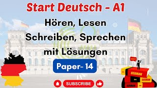 Hören  Lesen  Schreiben  Sprechen A1 Goethe Exam ModellTest Practice material Paper  14 [upl. by Hevak]