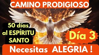 DIA 3 🔥CAMINO PRODIGIOSO CON EL ESPÍRITU SANTO 50 DIAS  pidiendo el milagro de la ALEGRIA 🔥 [upl. by Derreg]