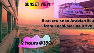 Sunset Boat Cruise from Kochi Backwaters to Arabian Sea 350Kerala [upl. by Hax60]