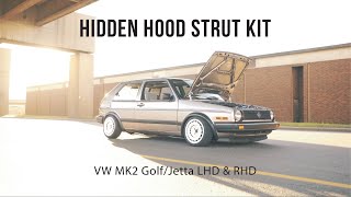 Hidden Hood Strut Kit for the VW MK2  Fabless Manufacturing [upl. by Woodberry704]