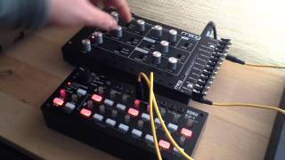 Korg SQ1 and Moog Werkstatt with GateIn Mod [upl. by Katherin]