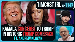 Kamala CONCEDES Trump SWEEPS 2024 Election DOJ DROPS Trump Cases wAndrew Klavan  Timcast IRL [upl. by Flodnar]