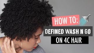 DETAILED WASHampGO Tutorial on 4C HAIR  NO OILS OR BUTTERS [upl. by Odlo185]