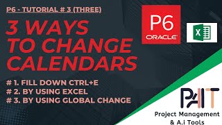 3 Ways to Change Calendar of Multiple Activities Easily  Oracle Primavera P6 Tutorial 3 [upl. by Asillam]