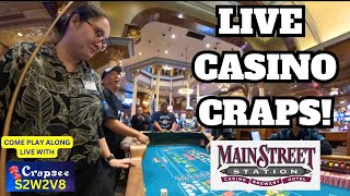 Live Casino Craps with Main Street Station Craps Dealer quotThe Amazing Mishellquot [upl. by Aikin]