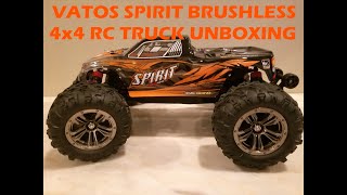 VATOS SPIRIT BRUSHLESS 4x4 RC TRUCK UNBOXING [upl. by Okihcas795]