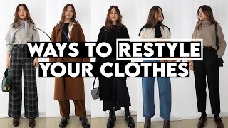 How To RESTYLE Your Clothes Into NEW Outfits  Outfit Ideas amp Style Hacks To Try [upl. by Atnuahc]