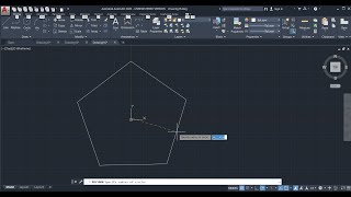 AutoCAD Tutorial Drawing Polygons with Given Sides and Edge Length [upl. by Ramedlav]