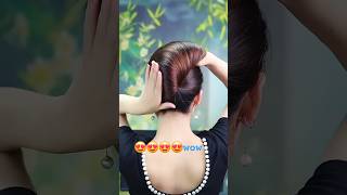 Point finger hair style  beautiful hair style easy hair style shortvideo [upl. by Ordep157]