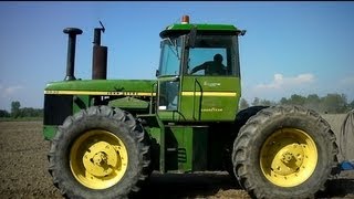 JOHN DEERE 8630 American Style  Fontana Synchro 45 m  Minimum Tillage in Italy 2012 [upl. by Lachus]