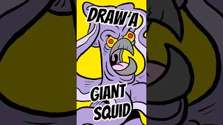 How to Draw A Giant Squid drawing monster kraken squid [upl. by Aneehsat717]