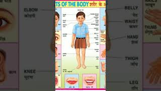 Parts of body name shortvideo english [upl. by Muriel]