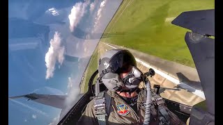 Fighter Jet Cockpit GoPro See How it Feels to Fly in an F16 [upl. by Lemor]