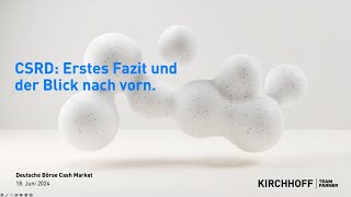 Webinar I CSRD  Erstes Fazit und Blick nach vorn [upl. by Orozco]