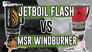 Jetboil Flash vs MSR Windburner  Stove Comparison [upl. by Gretna122]