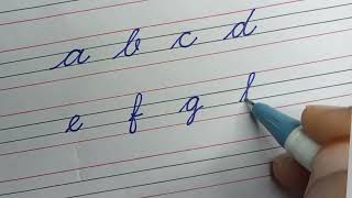 How to write cursive small lettersa to z cursive small letterscursive small letters [upl. by Idnir]