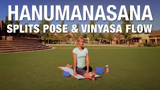 Hanumanasana  Splits Pose amp Yoga Flow Class  Five Parks Yoga [upl. by Olrac72]