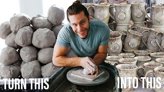 Production Pottery  The ENTIRE Pottery Process  ASMR [upl. by Sahcnip505]