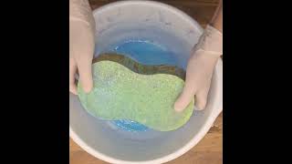 ASMR Car sponge squeezing laundry detergent amp softlan fabric softener [upl. by Enymsaj]