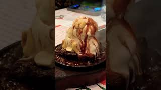 Sizzling brownie with ice cream browniesviral [upl. by Syramad625]