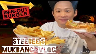 Steebees Mukbang Vlog quotInNOut Burgerquot [upl. by Sladen]