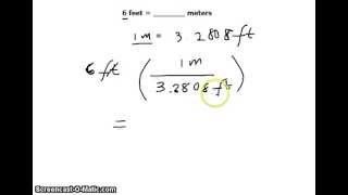 Unit Conversion 6 feet to meters [upl. by Barsky550]