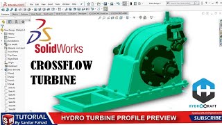 Crossflow Turbine Animation in Solidworks  Mini Hydro Turbines [upl. by Noll290]