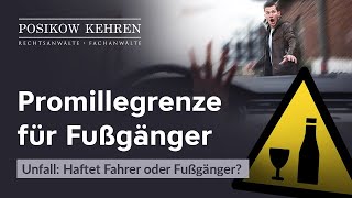 Promillegrenzen für Fußgänger  Haftet der Fahrer fürs Überfahren Betrunkener  Anwalt klärt auf [upl. by Netfa]