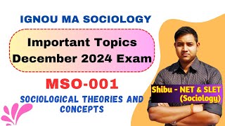 MSO 001  Important Questions  December 2024 Exam  IGNOU MA Sociology [upl. by Ardolino]