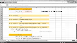 excel271  Funkcja DNIROBOCZENIESTAND i jej mało znany argument [upl. by Nerwal]