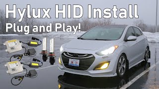 35w Hylux Canbus HID Install  2013 Hyundai Elantra GT [upl. by Hsaka60]