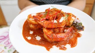 Panang Curry Shrimp พะแนงกุ้ง  Episode 176 [upl. by Dnalra575]