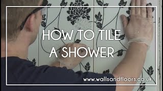 How to Tile a Shower  Shower Cubicle Tiling [upl. by Allemaj]