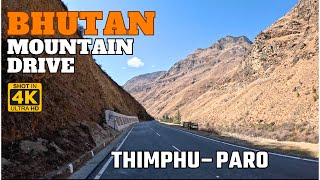 Scenic Drive Full Trip from Thimphu to Paro on a Bike 4K GoPro 12 Footage [upl. by Eadith]