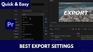 Best Export Setting in Adobe Premiere [upl. by Burrill]