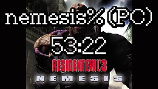 Resident Evil 3 PC Speedrun  nemesis  5322 [upl. by Hammerskjold825]