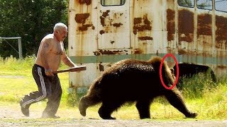 80 year old Russian Man Fights Bear [upl. by Javed]