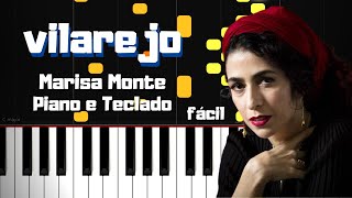 Vilarejo  Marisa Monte  TUTORIAL FÁCIL  Partitura PDF para piano e teclado [upl. by Ecarg]