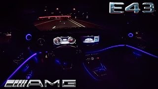 Mercedes E Class 2017 E43 AMG NIGHT DRIVE POV Interior LIGHTING by AutoTopNL [upl. by Arlan]