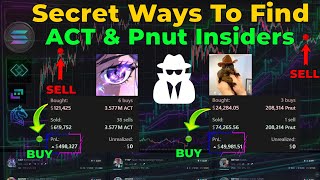 Secret Ways To Find ACT amp Pnut Insiders amp Copy Trade Them  How To Find Profitable Telegram Callers [upl. by Trilly852]