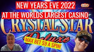 Crystal Star Deluxe Max Bet Slot Machine  Winstar World Casino  High Limit Play [upl. by Ayotl]