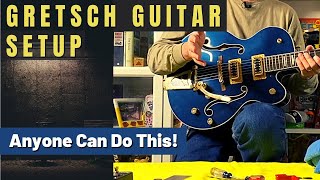 Basic Gretsch Guitar Setup  You can do this too 5427tg [upl. by Nahsad114]