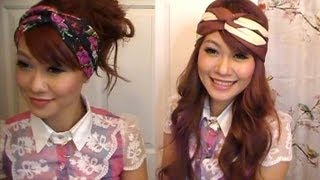 How To Twist Scarf Into Head Band PLUS Head Band DIY LevelEasy [upl. by Croft]