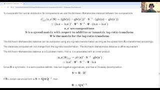 Geostatistics for Compositional Data with R  34 Additive Logistic Normality and Mahalanobis Metric [upl. by Tessler]