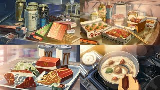 ✨Shinkai Makotos Anime Food Compilation  Best food scenes in anime  Aesthetic Anime ASMR Food❤️🍜 [upl. by Garrison]