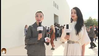 Dilraba interview for Paris Fashion Week dilraba dilireba 迪丽热巴 dilrabadilmurat 迪丽热巴电视剧 pfw2023 [upl. by Bud]