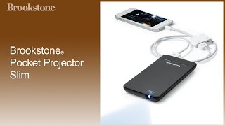 Brookstone® Pocket Projector Slim How To Use [upl. by Divd]