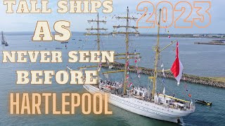 TALL SHIPS HARTLEPOOL DRONE VIDEO 2023 [upl. by Melodie]