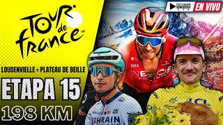 🔴EN VIVO 🚵‍♂️TOUR DE FRANCIA 🟡ETAPA 15  198 KM 🚵‍♂️ [upl. by Sulakcin104]